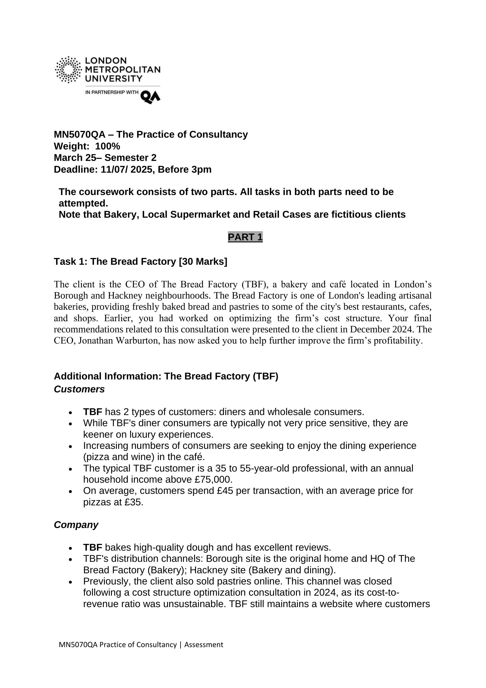 ASSESSMENT BRIEF MARCH 25