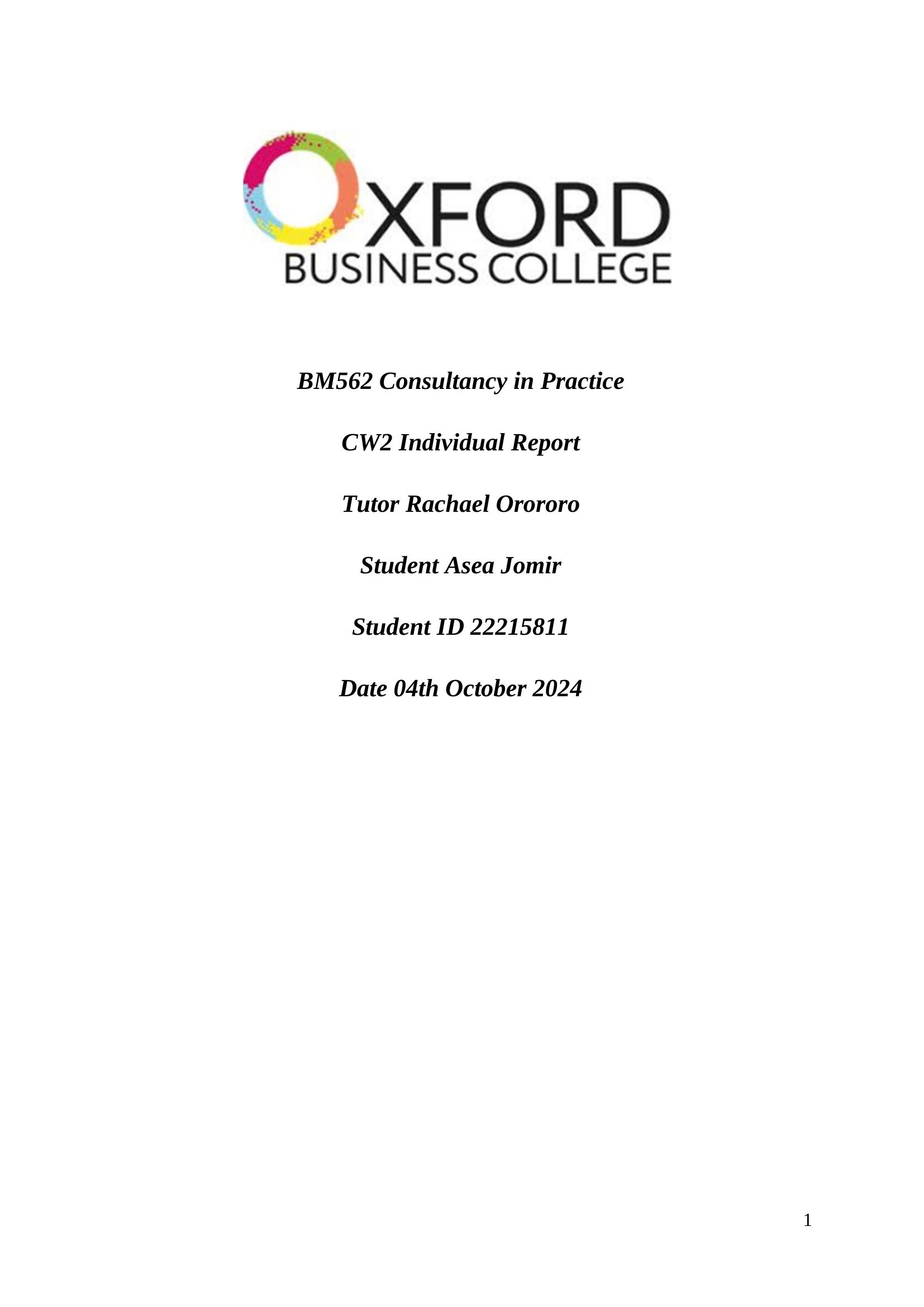 Consultancy in Practice