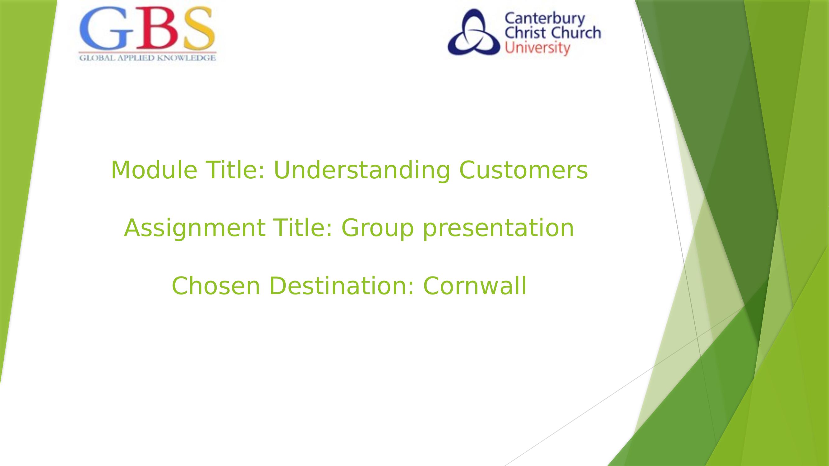 Understanding Customers -presentation