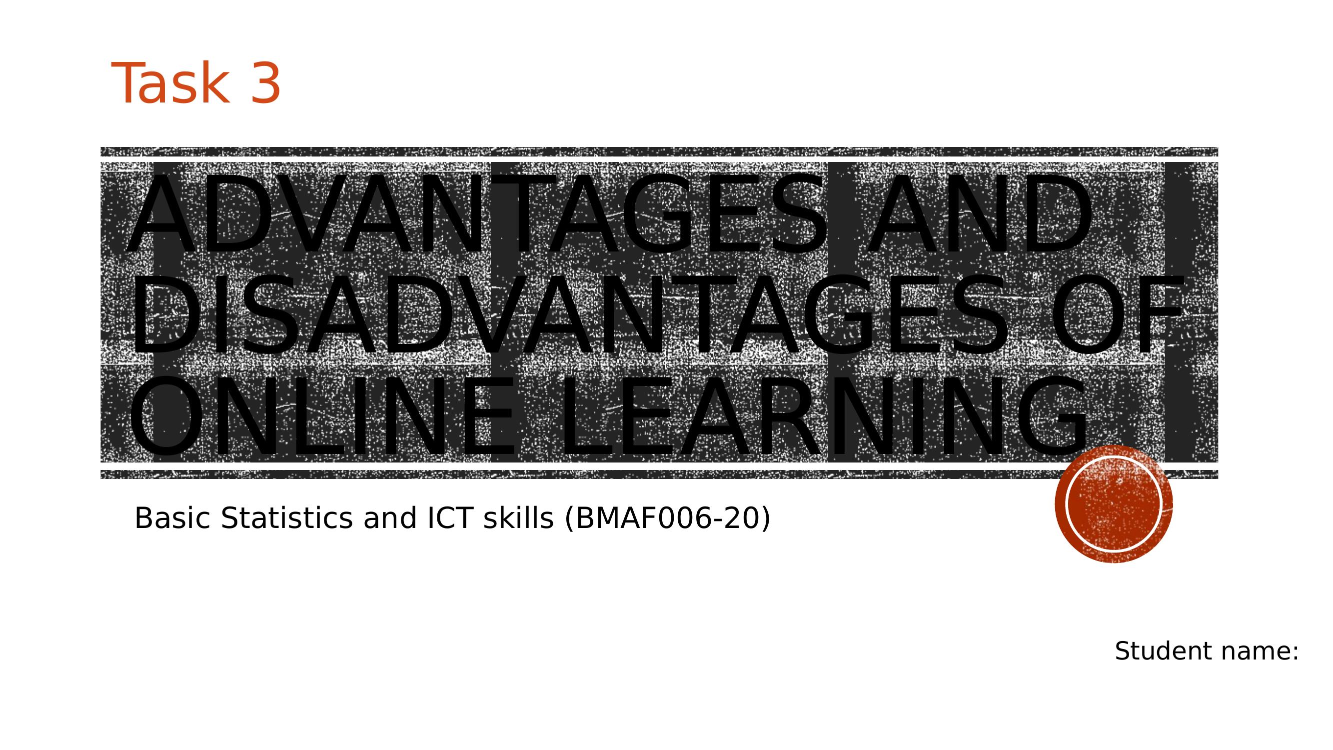 Basic Statistics and ICT skills