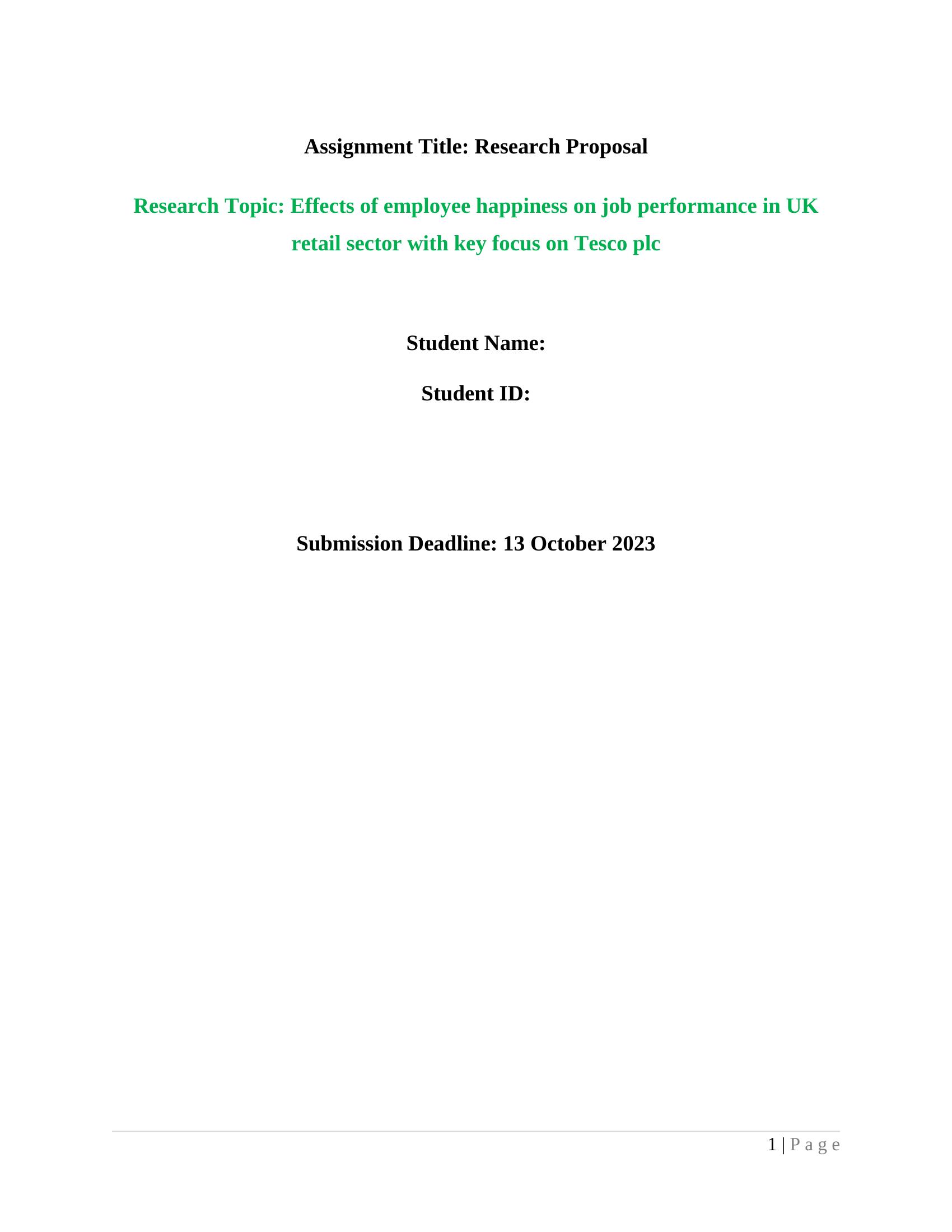 Research Proposal-Structure